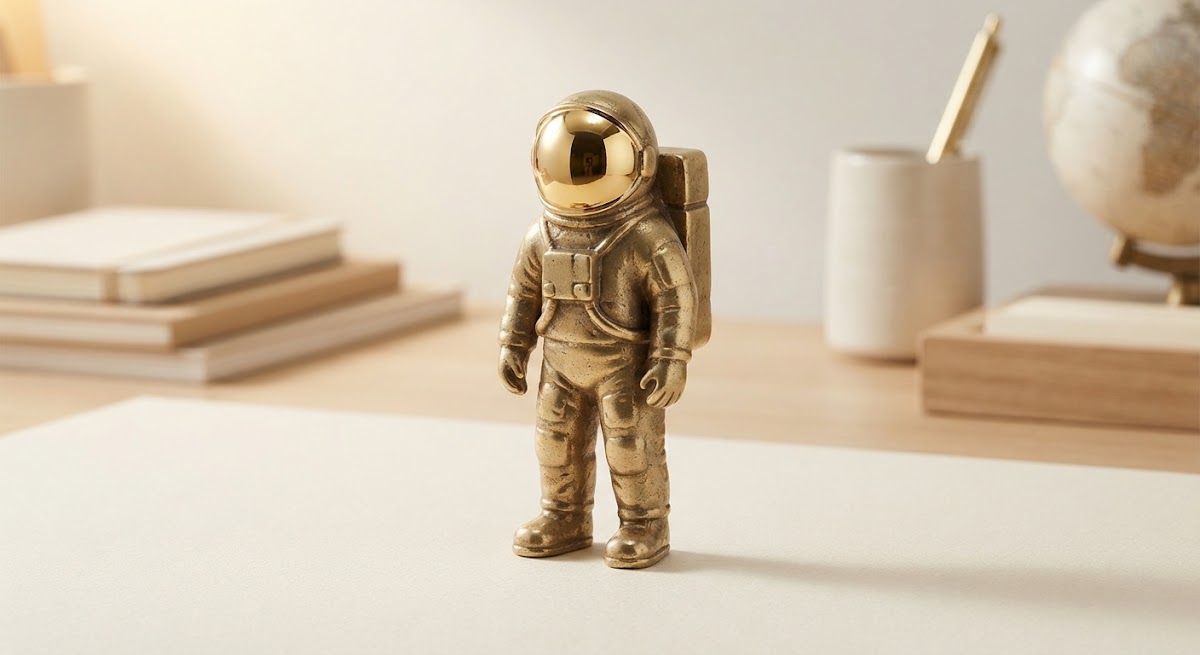 Cast Brass Astronaut